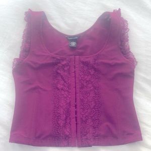 Victoria’s Secret Moda International Lace Trim Bustier Top S